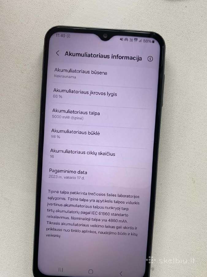 Samsung galaxy A23 5G - nuotraukos Nr. 4
