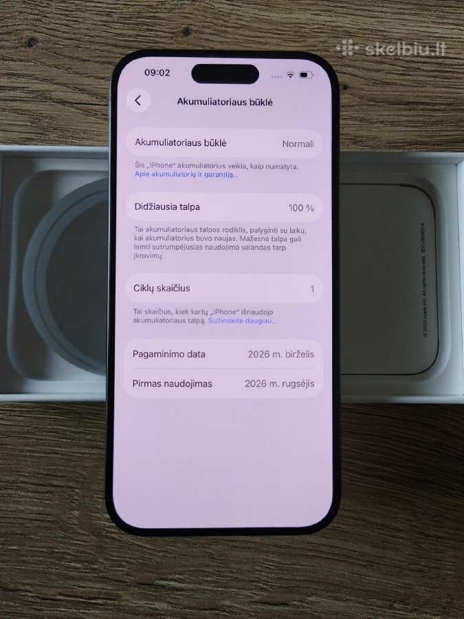 Parduodu idealios būklės iPhone 15 Pro 256gb - nuotraukos Nr. 4