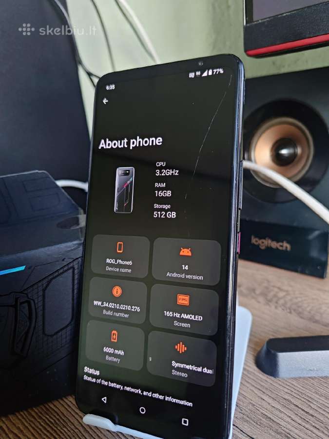 Asus Rog Phone 6 + Aeroactive cooler 6 - nuotraukos Nr. 3
