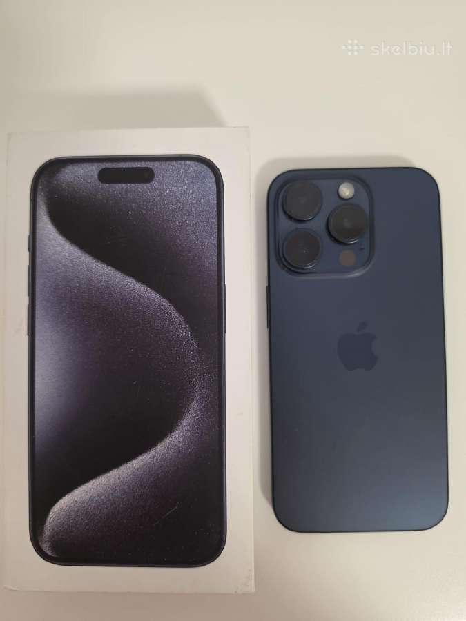 iPhone 15 pro 256gb titanium blue. - nuotraukos Nr. 2