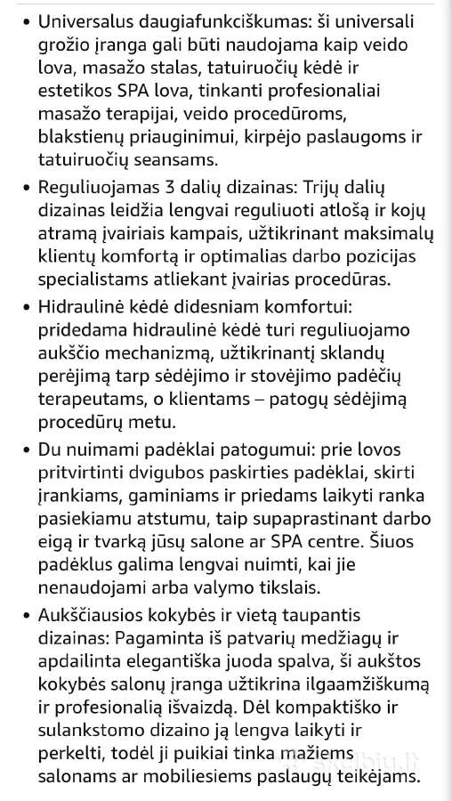 Kosmetologinis krėslas su kedute - nuotraukos Nr. 9