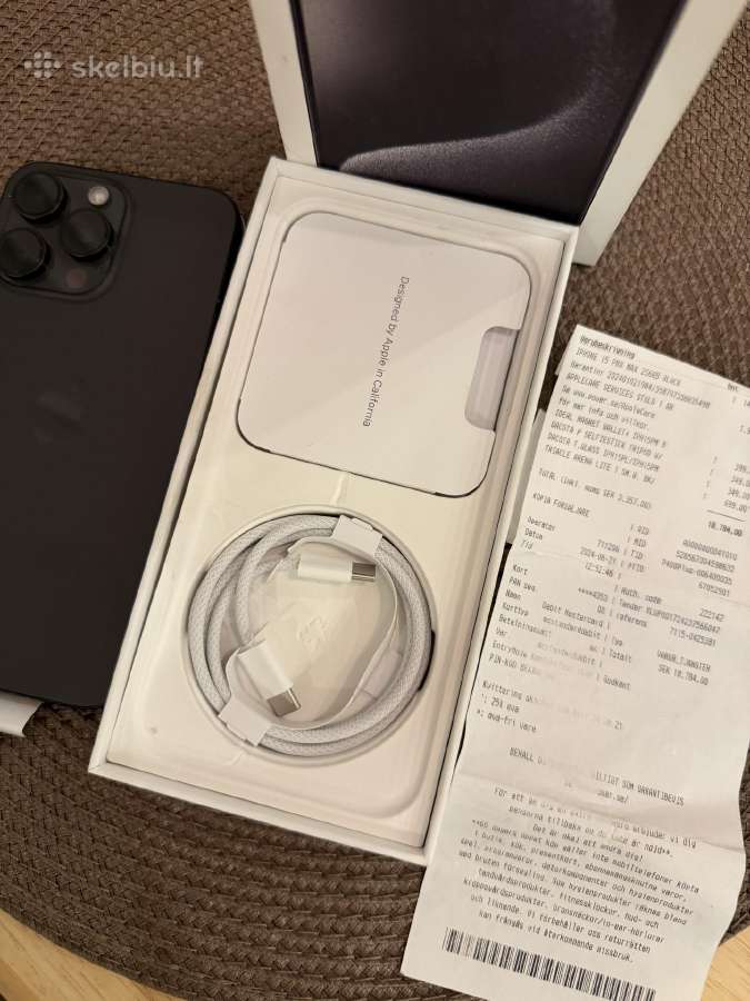 iPhone 15 pro max 100% 256gb atnaujintas - nuotraukos Nr. 2
