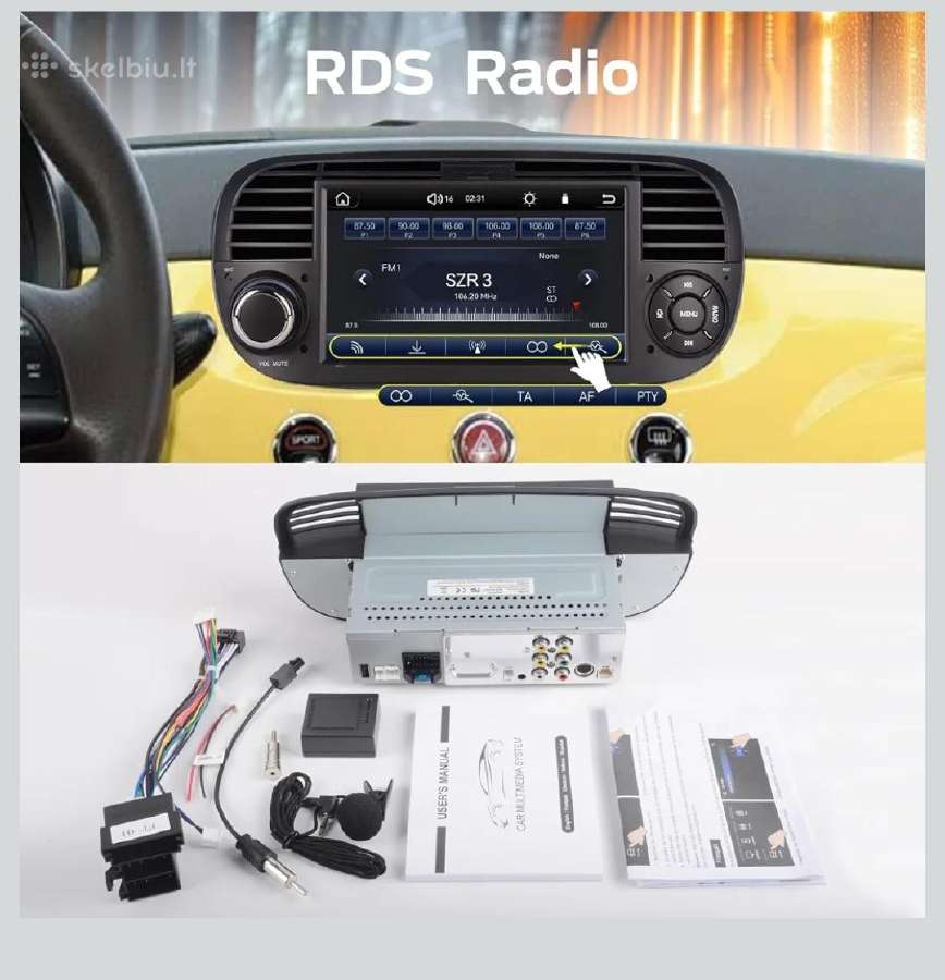 Fiat500,2007-2015 metų multimedia - nuotraukos Nr. 3