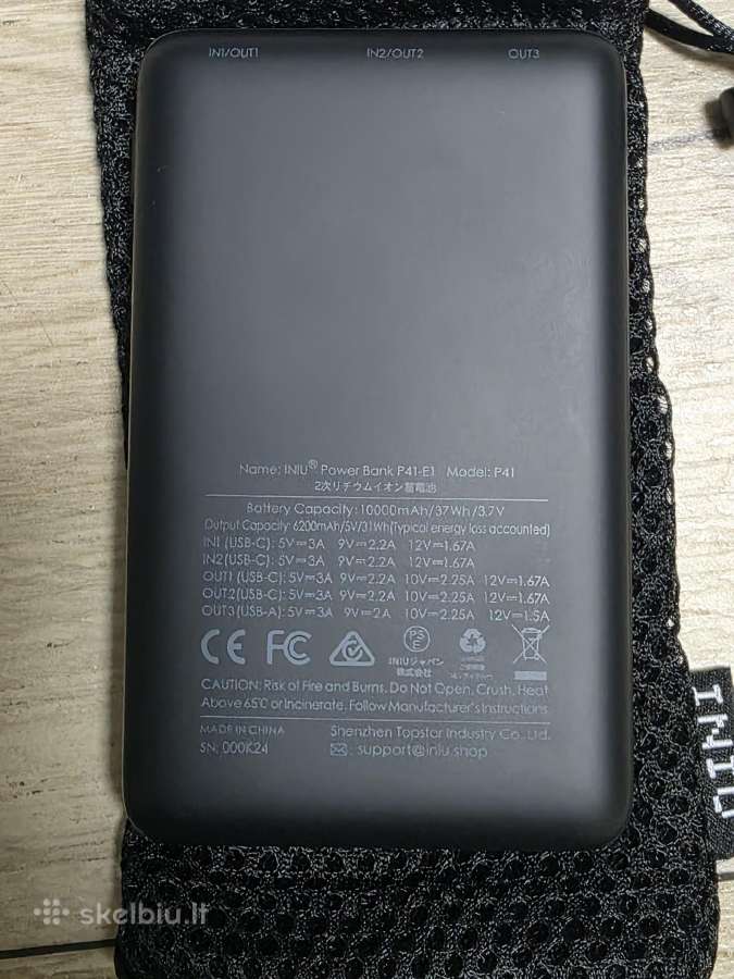 Power Bank Iniu 10000mah 22.5w greitas krovimas - nuotraukos Nr. 5