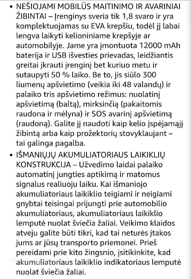 Nešiojamas oro kompresorius+užvedimo įrenginis - nuotraukos Nr. 8