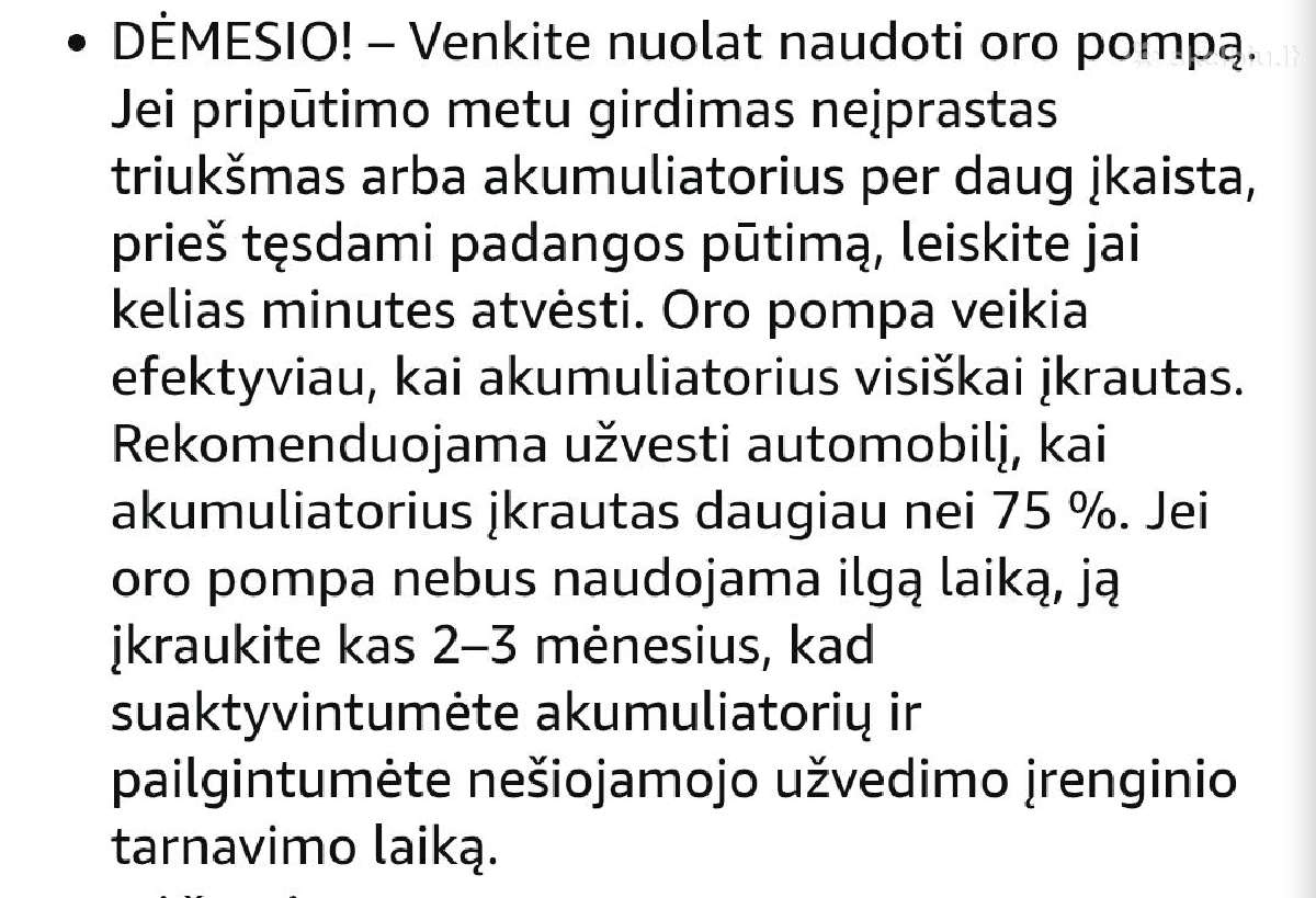 Nešiojamas oro kompresorius+užvedimo įrenginis - nuotraukos Nr. 9