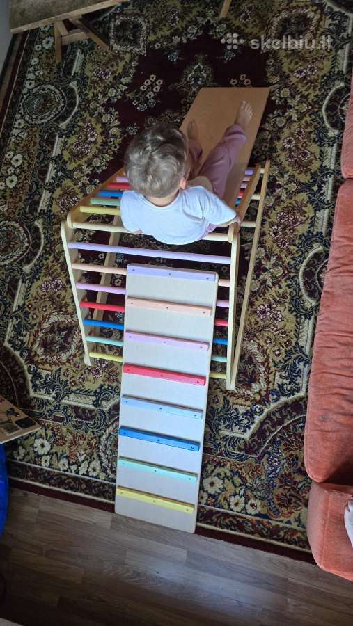 Montessori Pikler laipynė su čiuožykla – ideali - nuotraukos Nr. 3