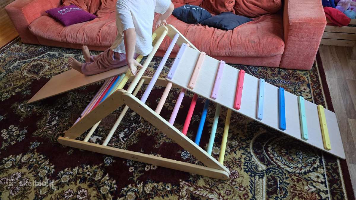 Montessori Pikler laipynė su čiuožykla – ideali - nuotraukos Nr. 4