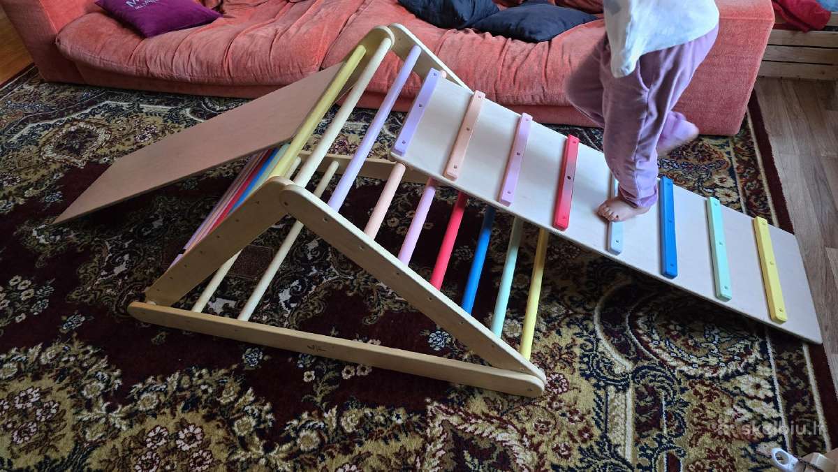 Montessori Pikler laipynė su čiuožykla – ideali - nuotraukos Nr. 5