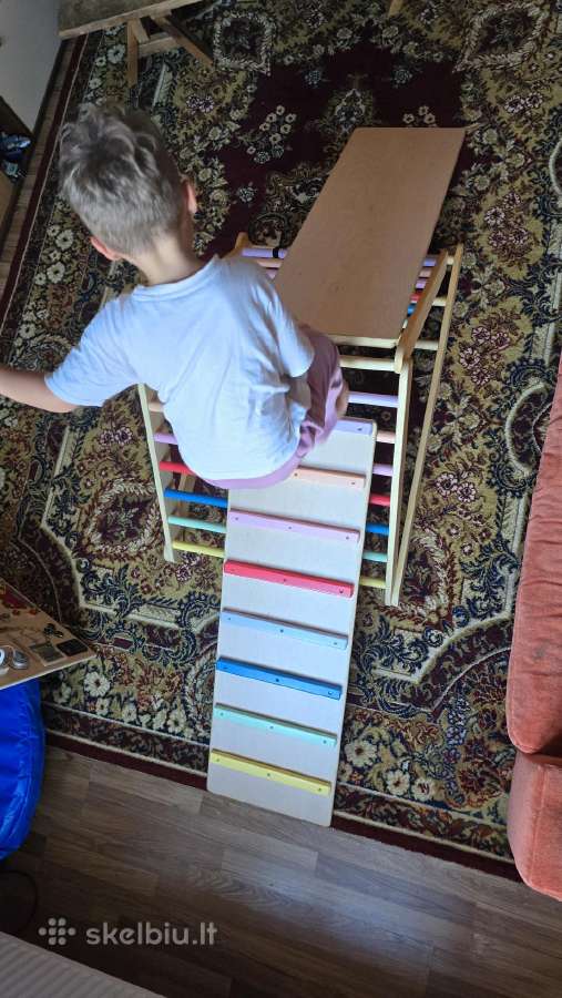 Montessori Pikler laipynė su čiuožykla – ideali - nuotraukos Nr. 9