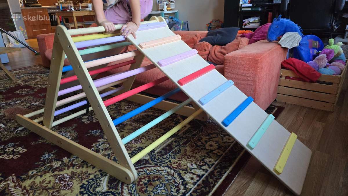Montessori Pikler laipynė su čiuožykla – ideali - nuotraukos Nr. 16