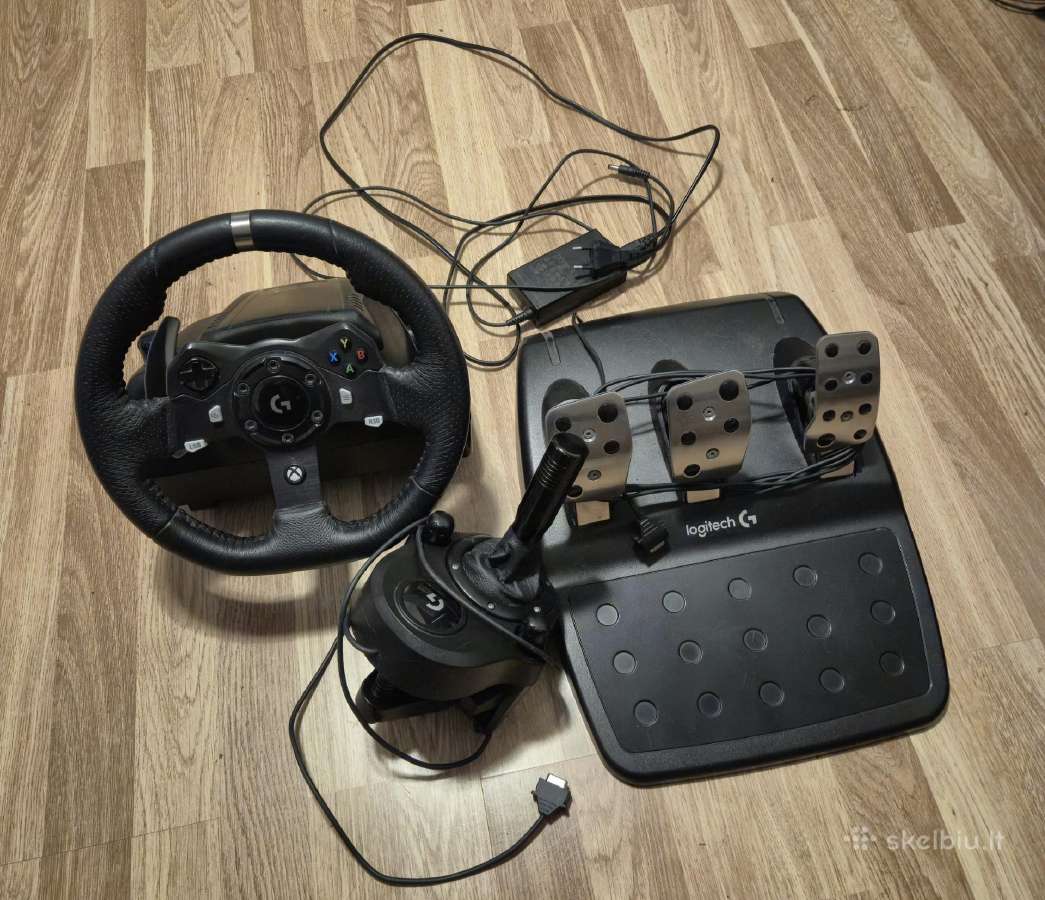 Logitech g920 vairas + pedalai ir shifteris - nuotraukos Nr. 2