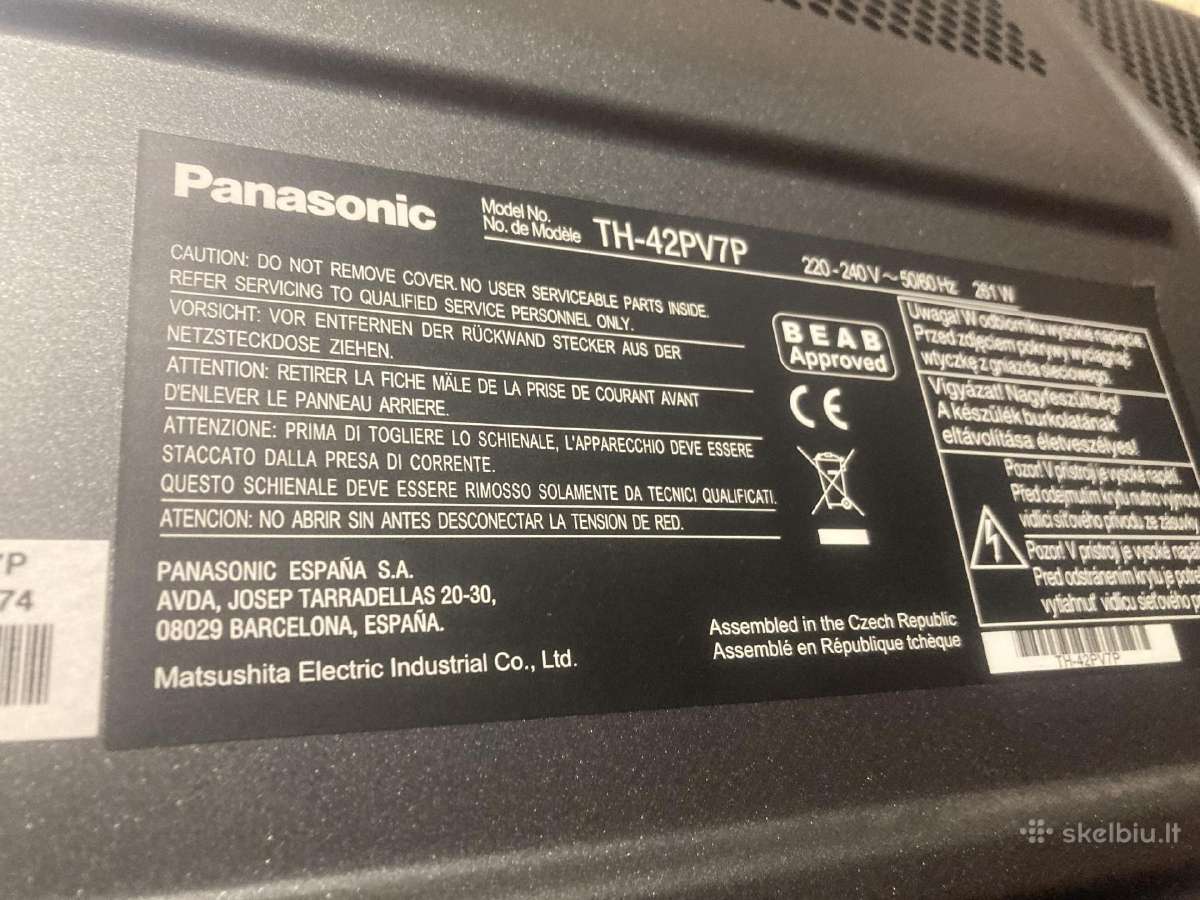 Panasonic Vega Th-42pv7p plazminis - nuotraukos Nr. 2