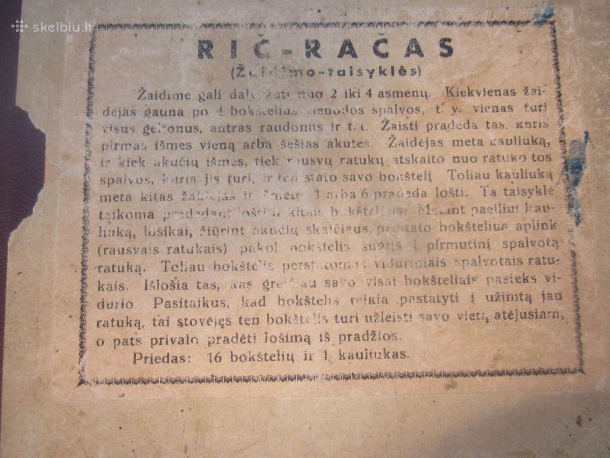 Senoviniai tarpukario lietuviški stalo žaidimai - nuotraukos Nr. 3