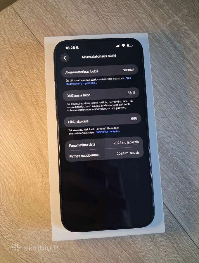 iPhone 15 Pro Max 512gb Black Titanium. - nuotraukos Nr. 5