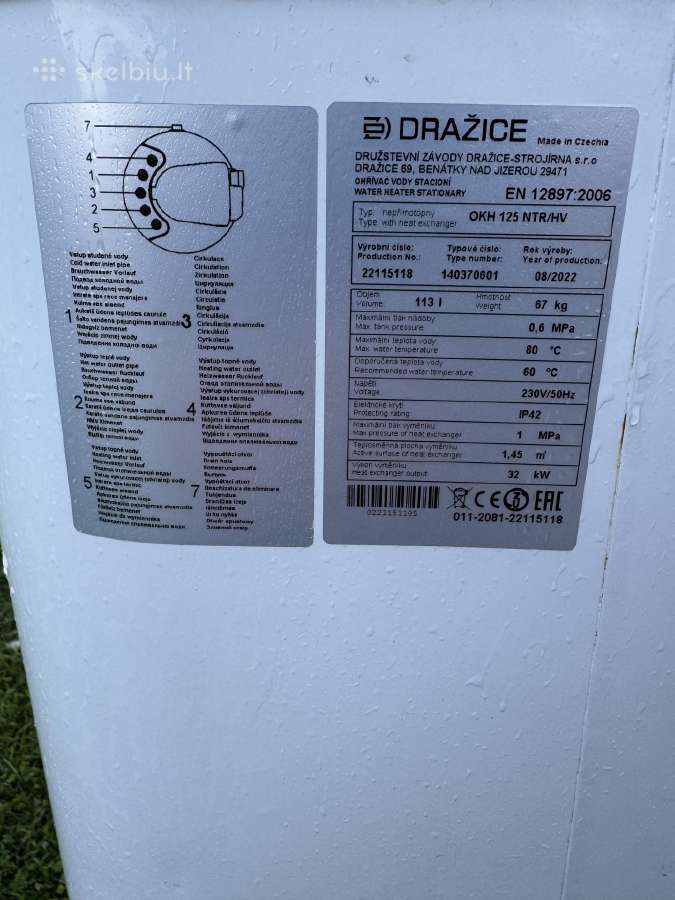Parduodu naudotą geros būklės drazice boilerį - nuotraukos Nr. 3