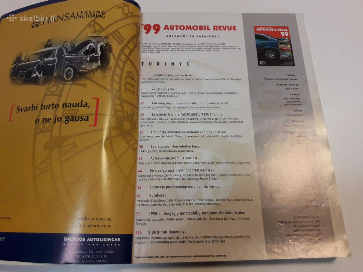 Automobilių katalogas. Lietuviškas leidinys. - nuotraukos Nr. 2