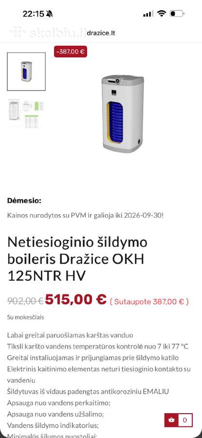 Parduodu naudotą geros būklės drazice boilerį - nuotraukos Nr. 4