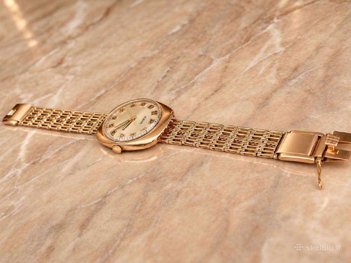 Originalus sovietinis „raketa“ auksinis laikrodis - nuotraukos Nr. 5