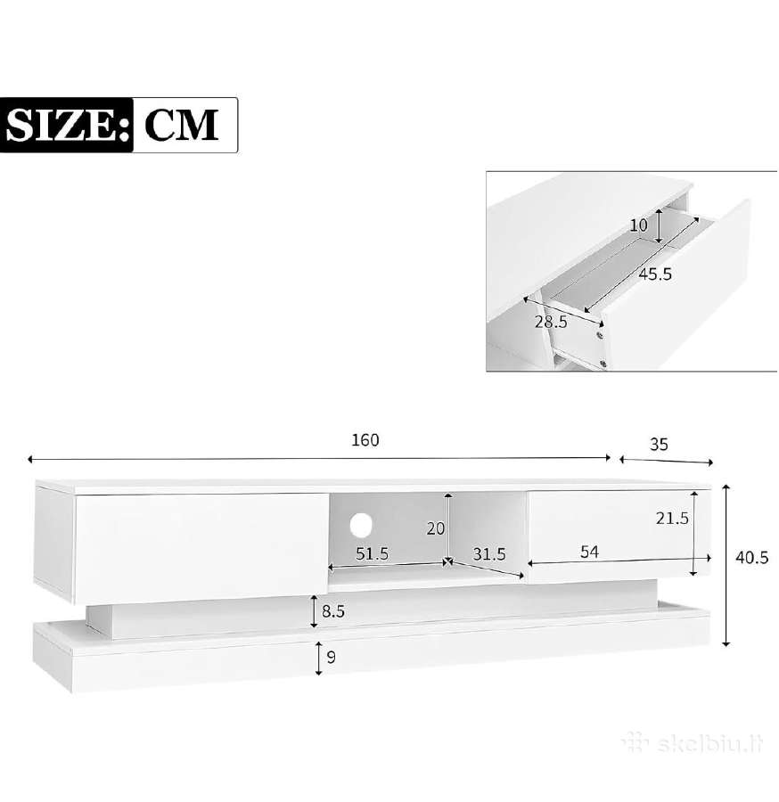 LED televizoriaus spintelė,staliukas - nuotraukos Nr. 4