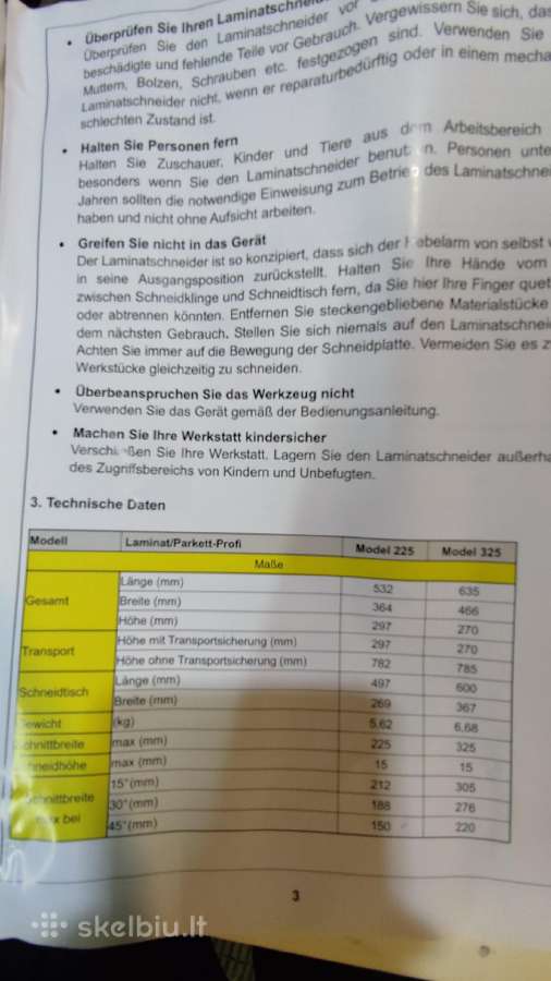 Laminato pjaustymo staklės, giljotina - nuotraukos Nr. 2