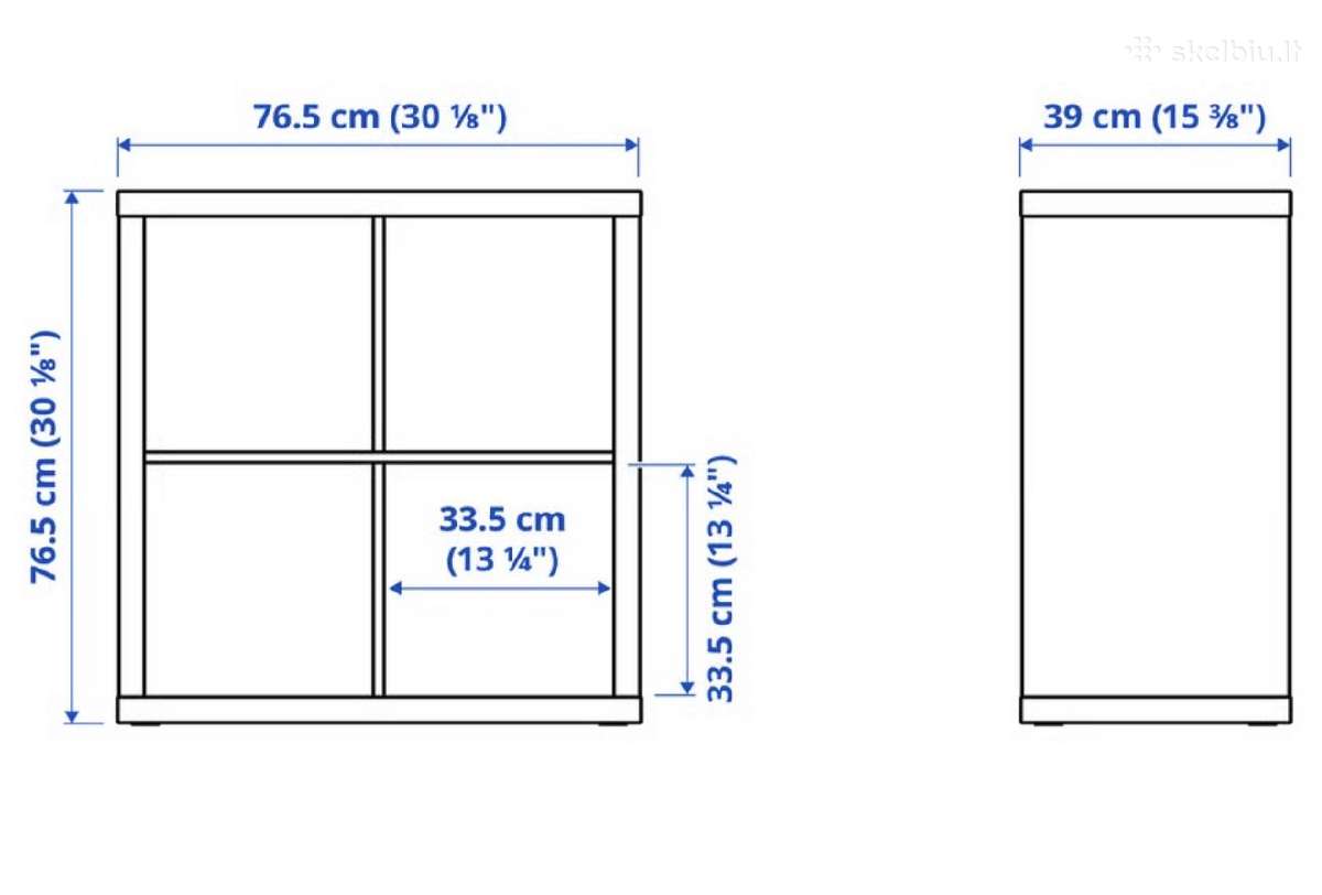 Ikea Kallax lentynos 2 vnt 77x77cm ir 2 vnt 41x41 - nuotraukos Nr. 4