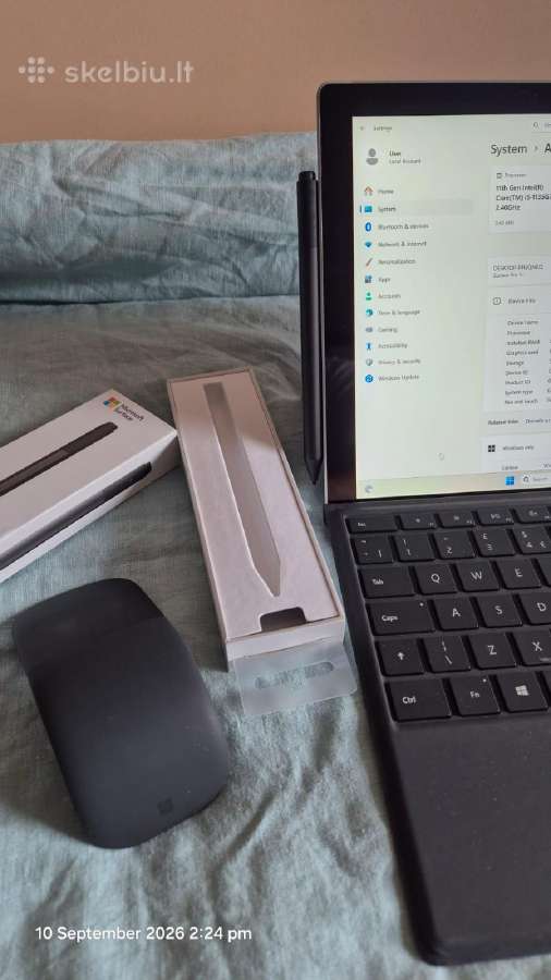 Microsoft Surface Pro 7+ 11gen 8gb 256gb Pen Mouse - nuotraukos Nr. 9