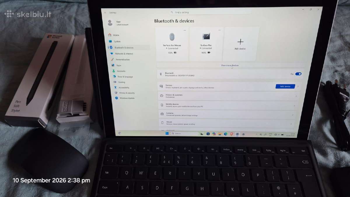Microsoft Surface Pro 7+ 11gen 8gb 256gb Pen Mouse - nuotraukos Nr. 17