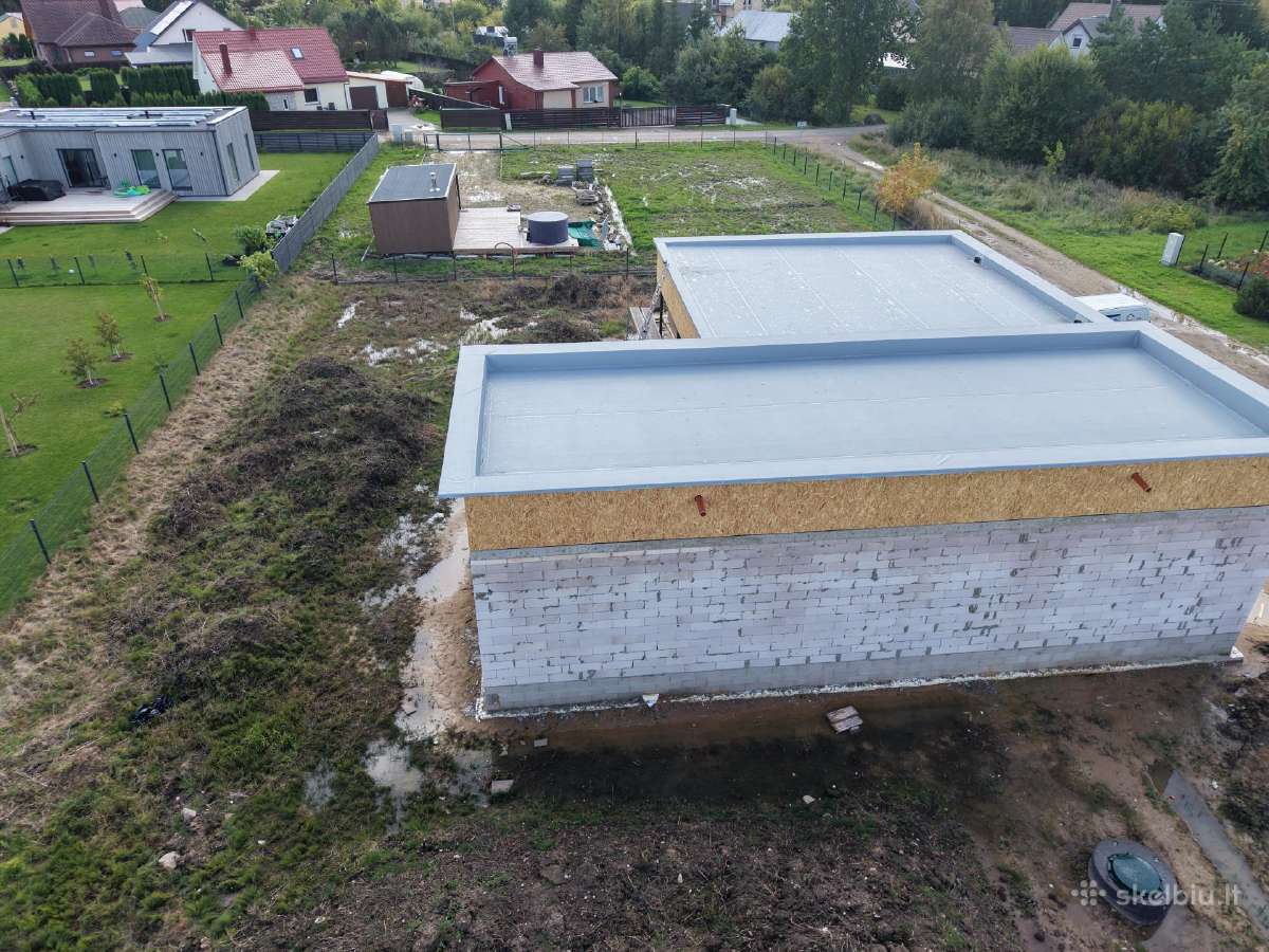 Plokščių stogų dengimas Pvc danga - nuotraukos Nr. 3