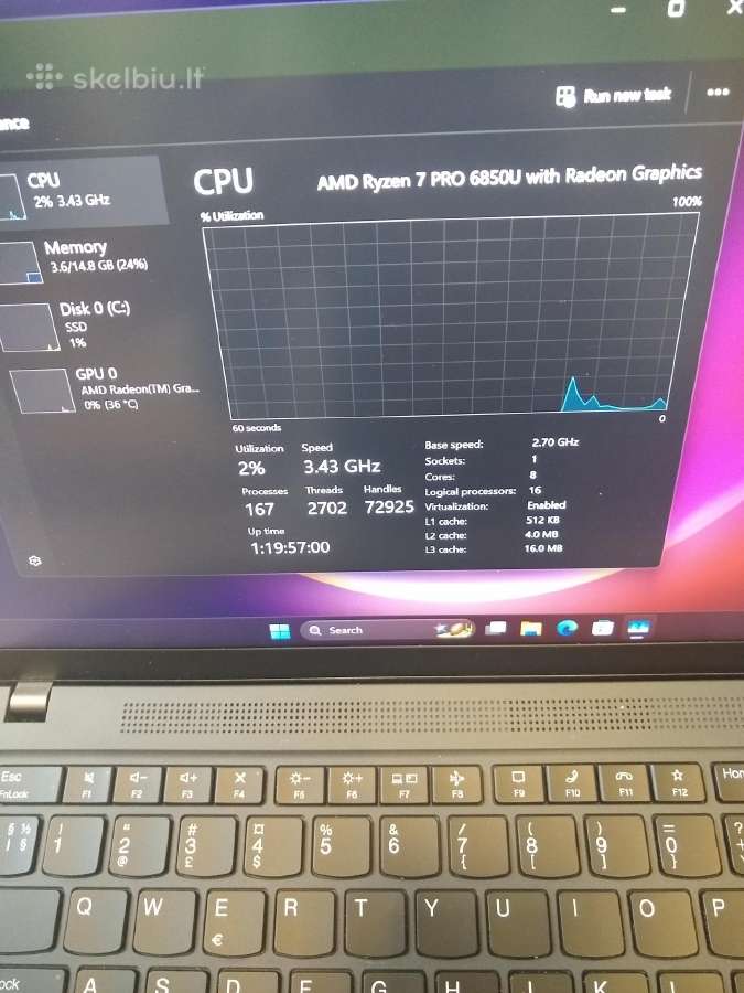 T14s gen3/i7-1265u/32/500/touch - nuotraukos Nr. 14