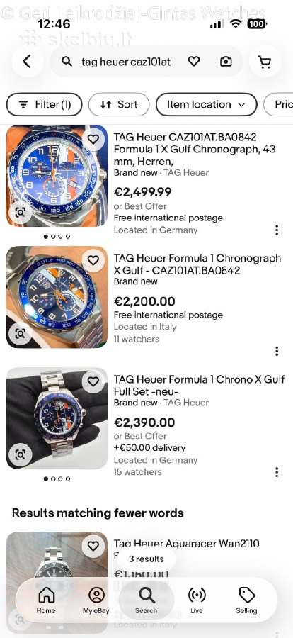 Tag Heuer Formula 1 Gulf Edition - nuotraukos Nr. 32