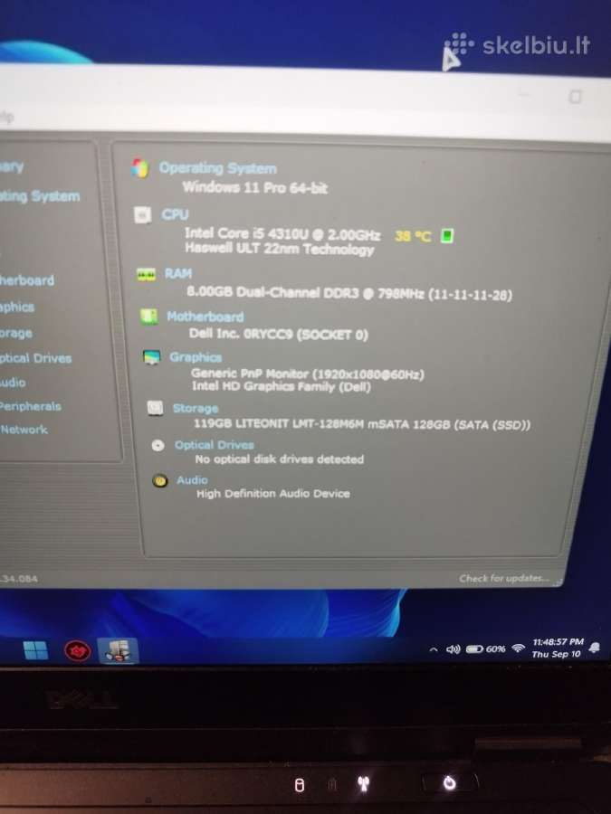 Dell Latitude E7440-i5,8gb RAM,SSD Windows 11 - nuotraukos Nr. 2