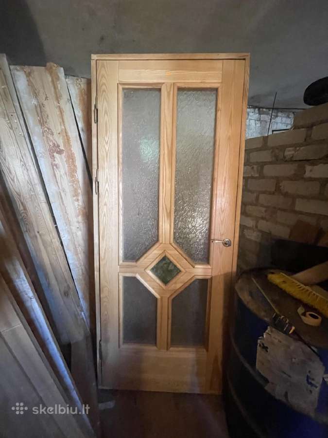 Uosio masyvo durys su stakta ir apvadais - nuotraukos Nr. 2