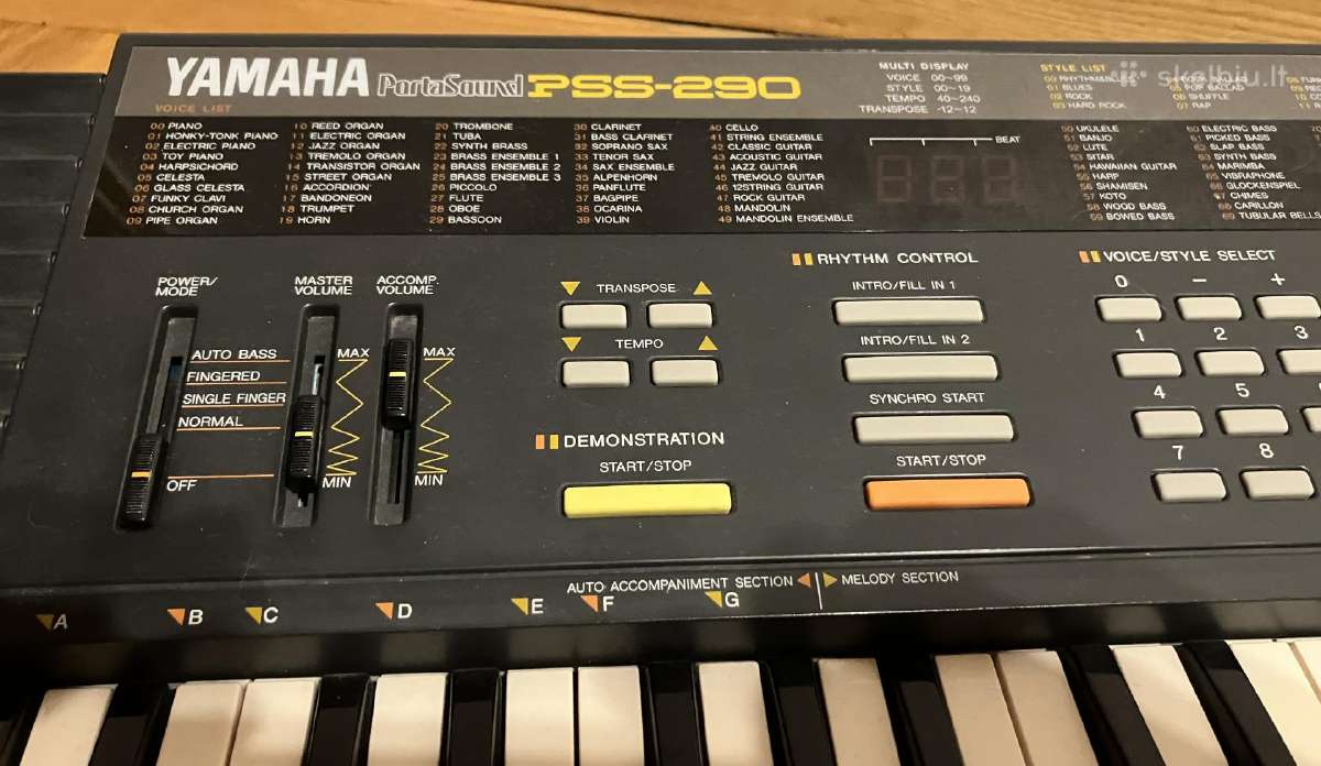 Sintezatorius, elektroninis pianinas Yamaha - nuotraukos Nr. 2