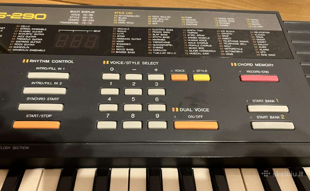 Sintezatorius, elektroninis pianinas Yamaha - nuotraukos Nr. 3