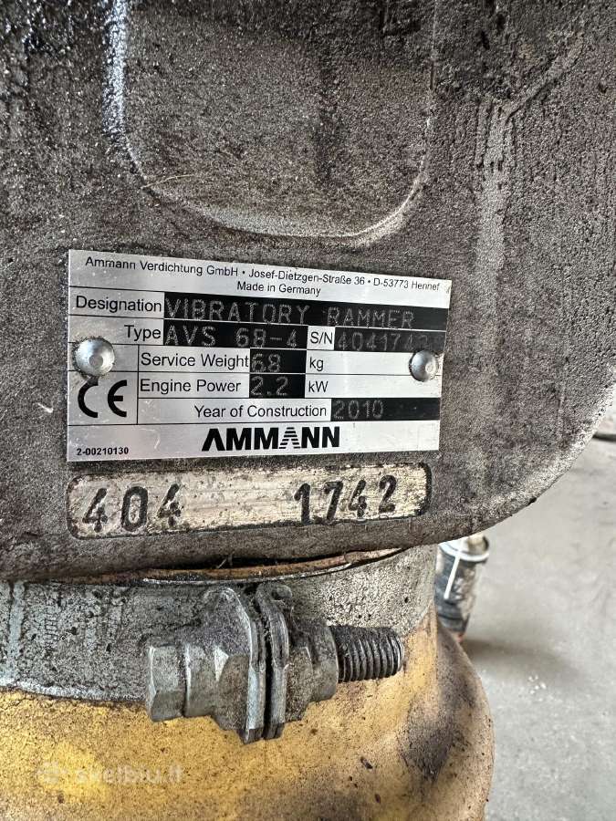 Ammann Avs 68-4 vibrokoja, Honda Gx100, 68 kg - nuotraukos Nr. 2