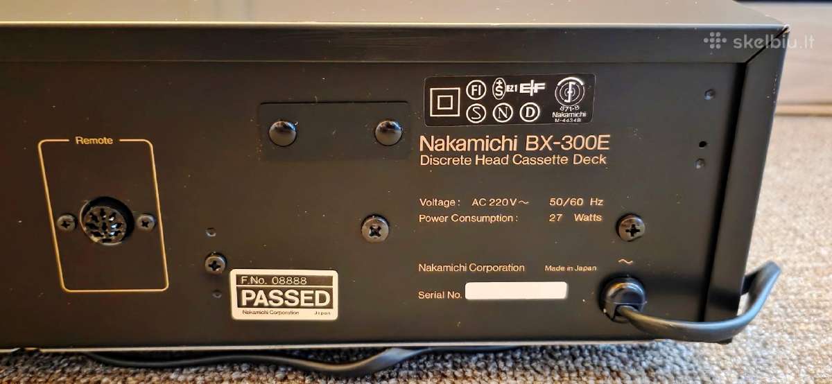 Nakamichi Bx-300 kasetinė deka , Made in Japan - nuotraukos Nr. 9