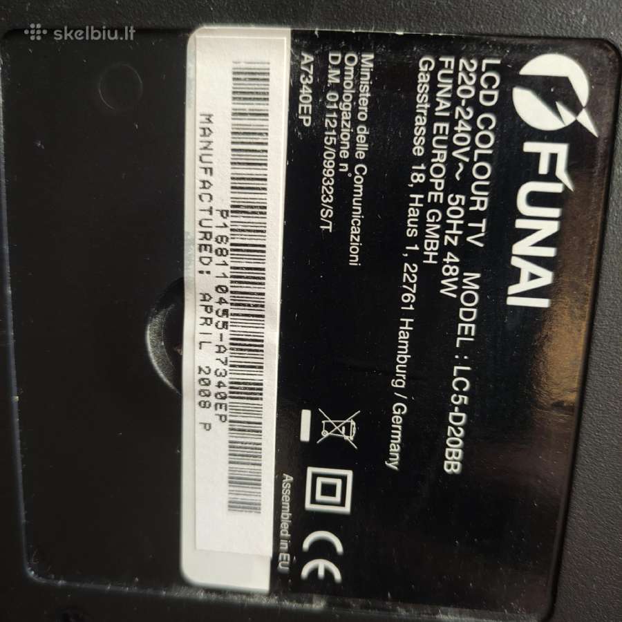Funai colour TV, model Lc5d20bb - nuotraukos Nr. 15