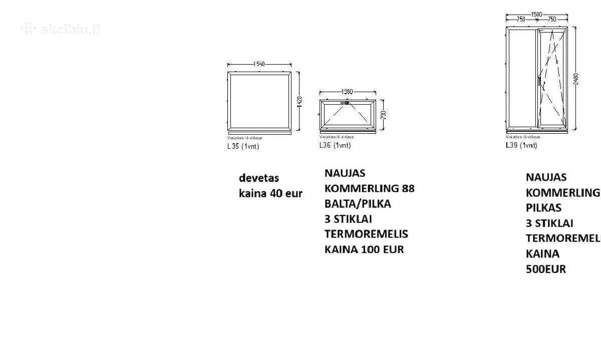 Naudoti Ir Nauji Plastikiniai Langai Geros Bukles - nuotraukos Nr. 5