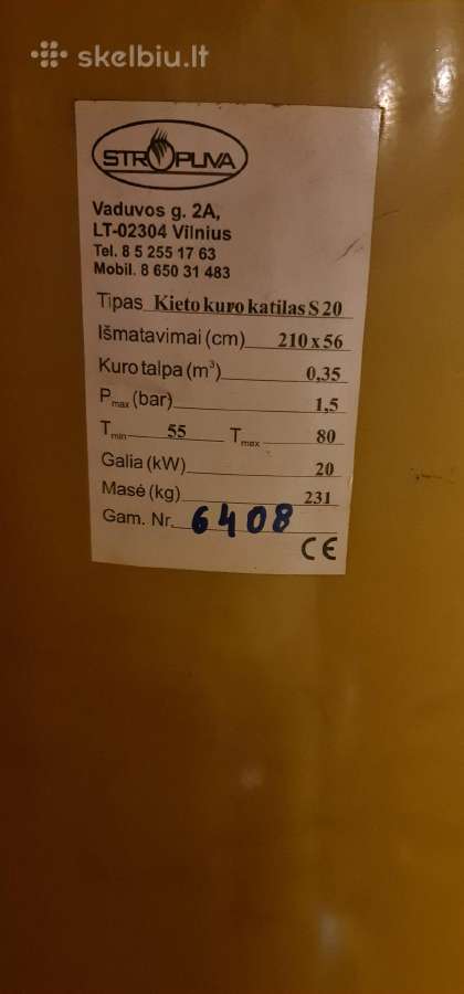 Katilas Stropuva s20 - nuotraukos Nr. 4