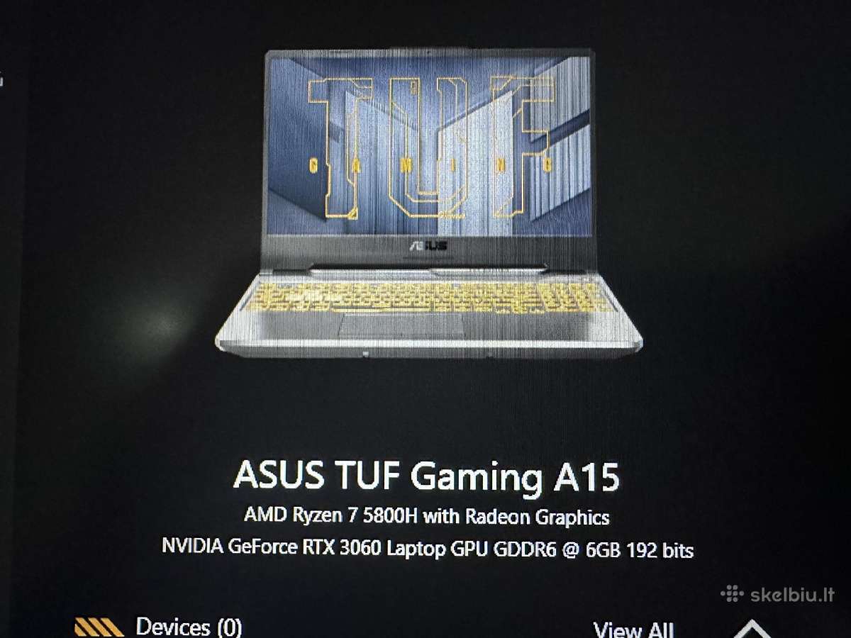 Asus Tuf A15 Rtx3060 5800h - nuotraukos Nr. 4