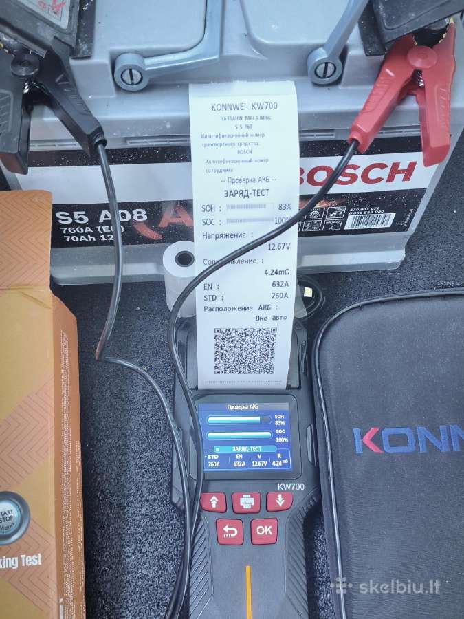 Kw700 battery tester- akumuliatoriaus testeris - nuotraukos Nr. 2