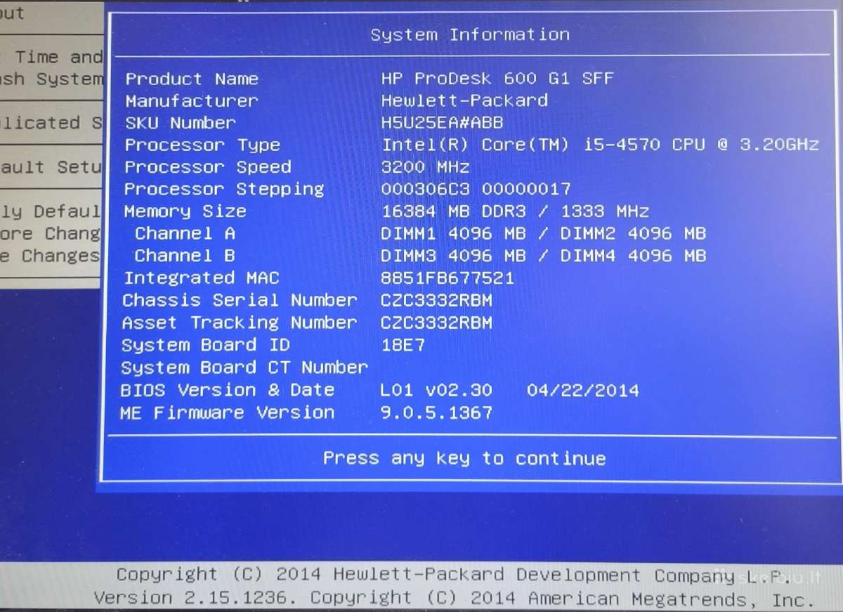 Parduodu Hp Prodesk 600 G1 Sff - nuotraukos Nr. 4
