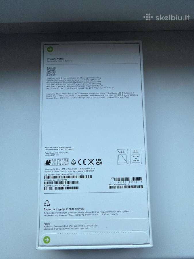 Parduodamas iPhone 17 Pro Max 512gb - nuotraukos Nr. 2