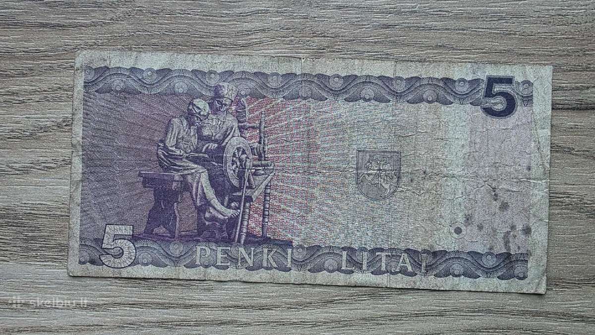 1993 metų 5 litai Jablonskis - nuotraukos Nr. 2
