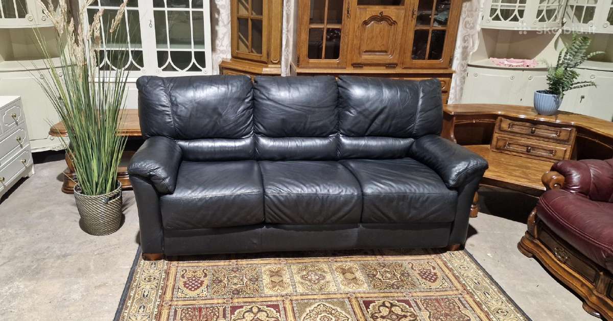 Miegama odinė sofa - nuotraukos Nr. 2
