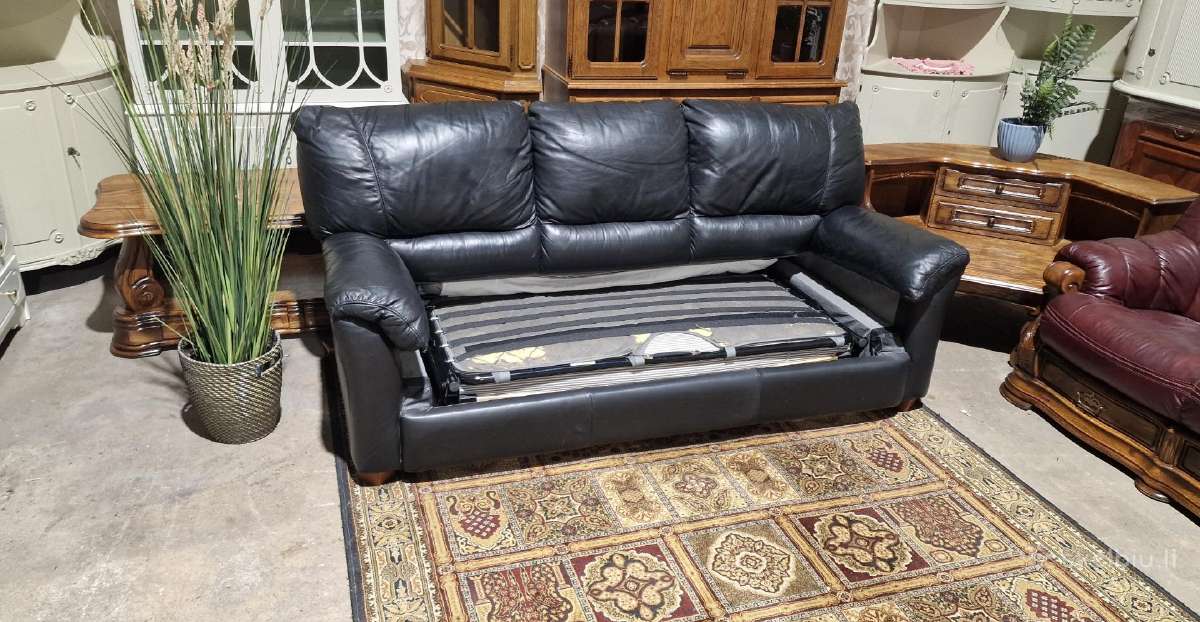 Miegama odinė sofa - nuotraukos Nr. 3