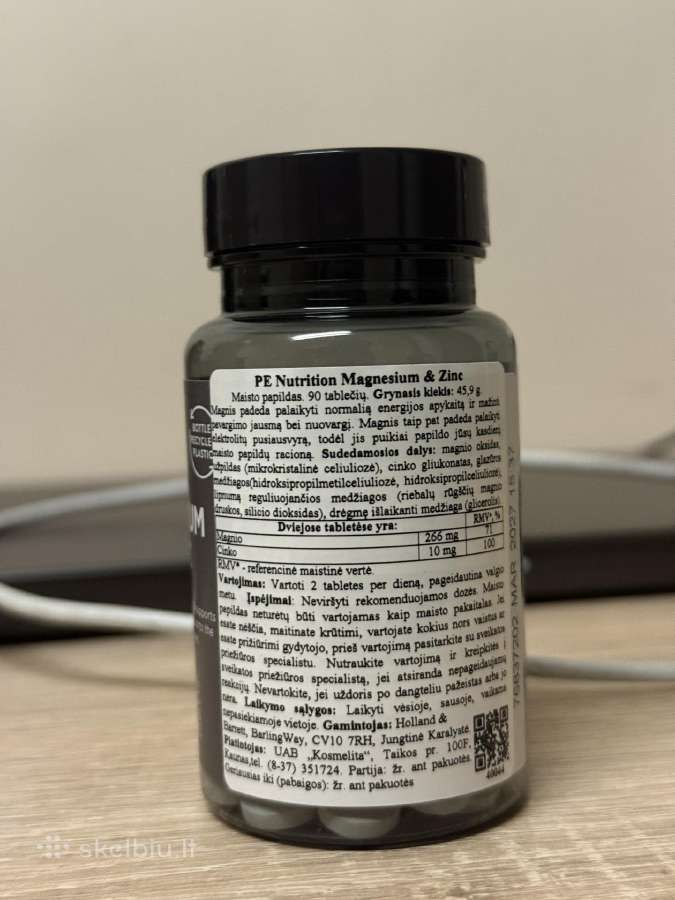 Pe Nutrition Magnesium & Zinc - nuotraukos Nr. 2