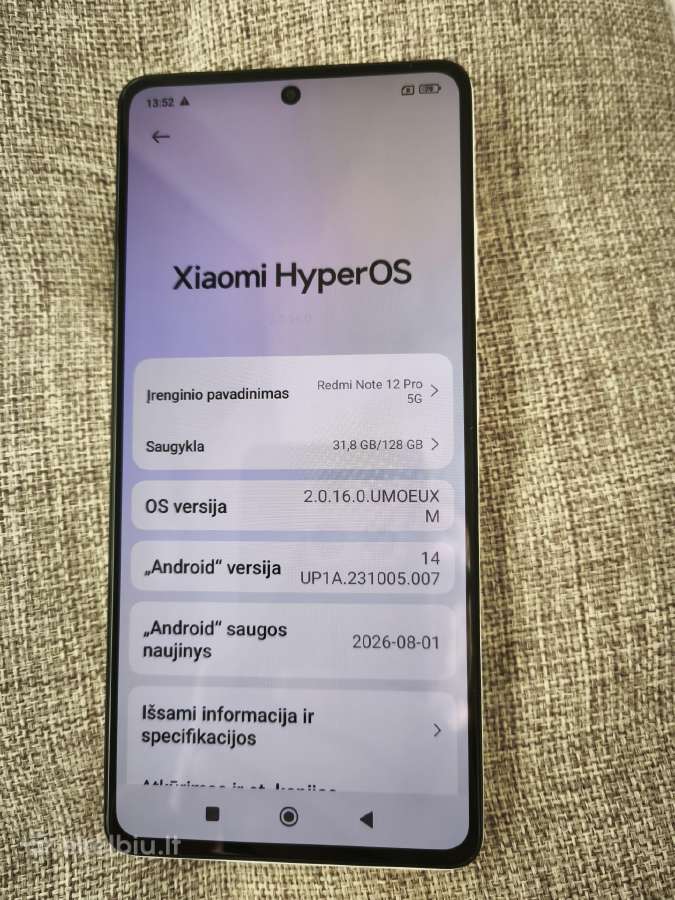 Xiaomi Redmi Note 12 Pro 5G puikios būklės - nuotraukos Nr. 6