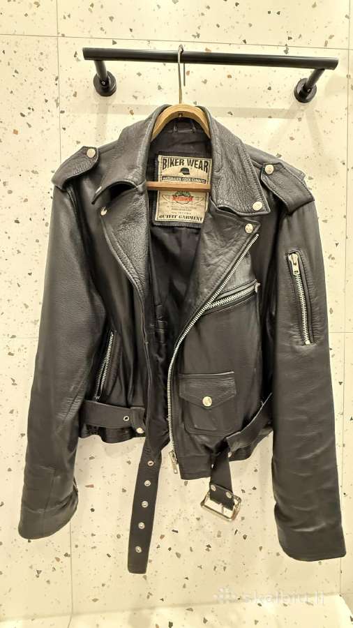 Odinė Biker stiliaus striukė (Unisex) - nuotraukos Nr. 2